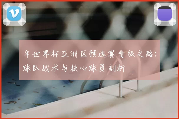 年世界杯亚洲区预选赛晋级之路:球队战术与核心球员剖析