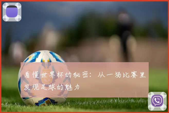 看懂世界杯的秘密：从一场比赛里发现足球的魅力